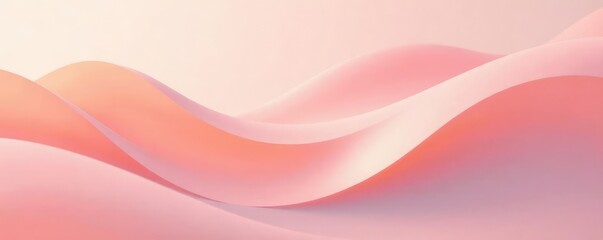 Soft peach wave layer with subtle shadow on the bottom background, nature, gradient, texture