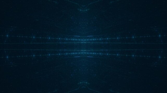 leuchtende Lichtpunkte bewegen sich langsam Richtung Zentrum, digitaler Datentransfer, Algorithmus, Internet, Energie, Datenfluss, Geschwindigkeit, Wandel, Austausch, braun, orange
