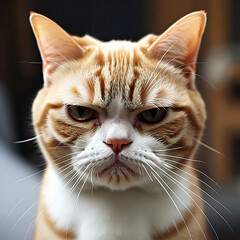 close up portrait of a cat