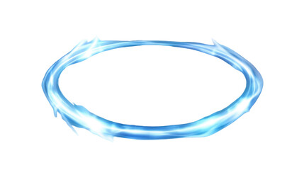 futuristic blue Hudson glow circle isolated on white background 