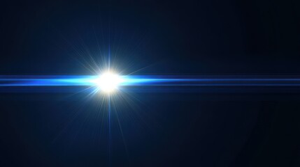 Fototapeta premium Bright light flare effect on dark background.