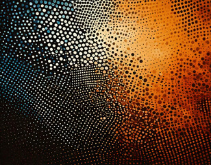 A dynamic halftone pattern with varying dot sizes and bold contrasts in graphic design abstract art digital illustration modern aesthetics visual impact