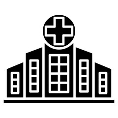 Obraz premium Hospital Glyph Icon