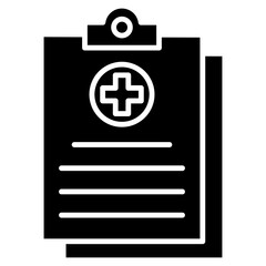 Fototapeta premium Medical Record Glyph Icon