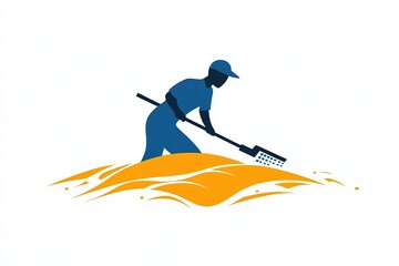 Fototapeta premium Cleaning company logo with modern professional aesthetic, sleek typography, minimalist iconography, clean design, fresh color palette, representing reliability and efficiency.
