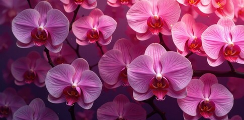 Intricate orchid pattern, soft gold glow, elegant design, floral, graphics