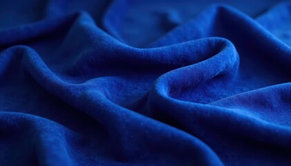 Indigo velvet folds cast dramatic shadows, luxurious depth , folds, indigo