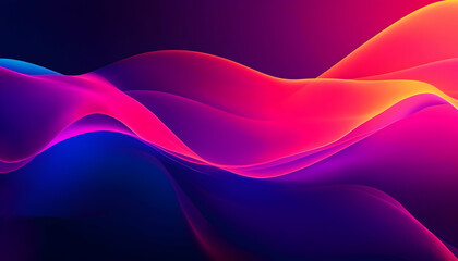 Abstract Background - Colorful Flowing Waves, Dynamic Design