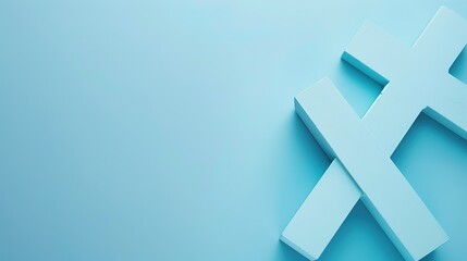 Obraz premium The Significance and Unique Atmosphere of the Light-blue Background on Good Friday