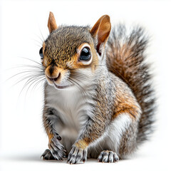 Obraz premium Baby Squirrel Isolated on White Background