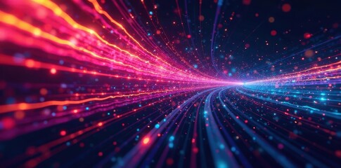 Naklejka premium Intersecting lines forming a complex visual distortion, visual art, monochromatic