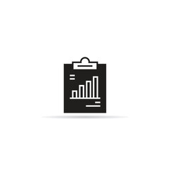 bar chart report clipboard icon vector illustration