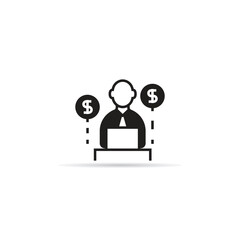 banker and investor icon vector illustration