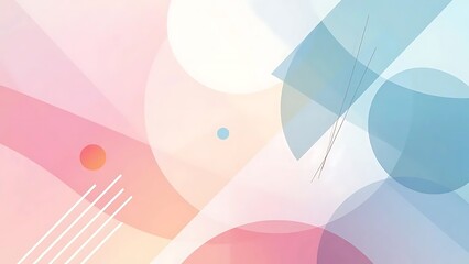 Abstract Pastel Shapes, Geometric Design, Soft Color Palette