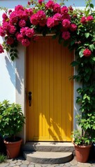 Fototapeta premium Beija-flor branca em frente a uma porta de madeira, madeira, branca, plantas