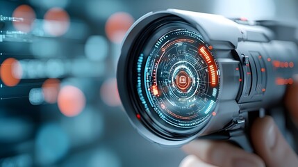 Cybernetic Surveillance Network Holographic Security Scanning Urban Environment with AI Powered Monitoring System for Digital Protection and Intelligent Surveillance