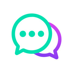 Obraz premium Chat bubble icon representing communication, digital connection