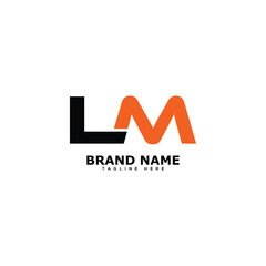 Minimal Elegant LM Awesome Letter Logo Design Template Vector Illustration