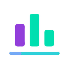Colorful bar graph displaying data analysis for insights, statistics
