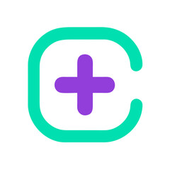 Obraz premium Modern health logo design with vibrant colors, wellness concept