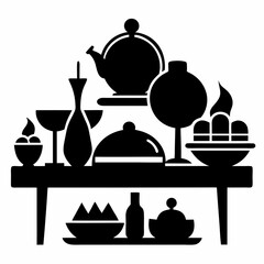 set of kitchen utensils vector