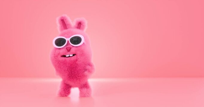 Easter background with cute rabbit