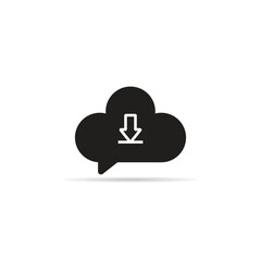 cloud download icon vector illustration