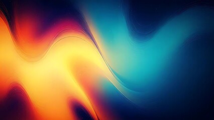 Obraz premium Abstract Colorful Wave Background: Swirling Hues of Orange, Yellow, and Blue