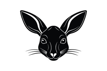 Bilby Head Silhouette Vector Design
