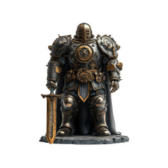 Fototapeta premium Steampunk Knight Figurine A Masterpiece of Mechanical Fantasy