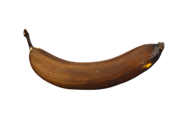 Brown Ripe Banana Isolated on a White Background