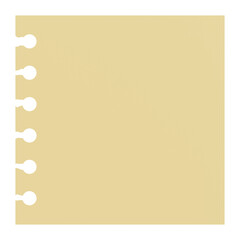 3D notepad. Sticky note. 3D illustration.