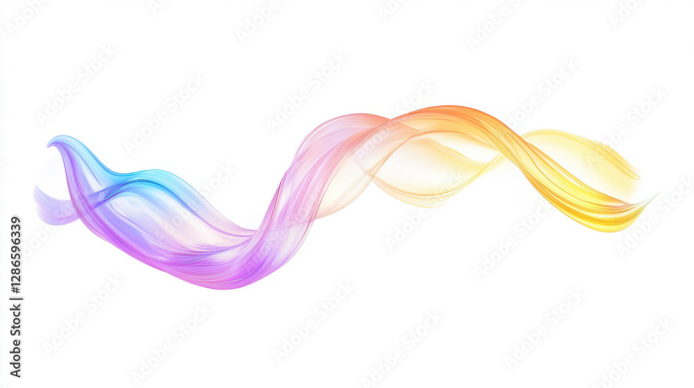 Poster a mesmerizing abstract artwork featuring iridescent, liquid-like shapes with flowing curves. vibrant