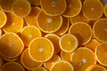 Vibrant citrus slices arranged artistically for a refreshing display of color and flavor