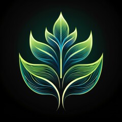 Fototapeta premium abstract green leaf