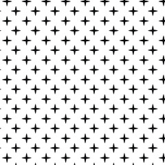 Fototapeta premium Black and white vector seamless pattern with small diamonds , star shapes ,rhombuses .Abstract black and white geometric texture .Simple minimal wide repeat background . 
