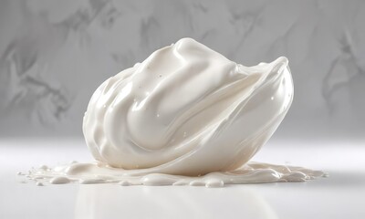White cream moisturizer blob isolated on white surface, texture, cream, isolated, blob, cosmetics