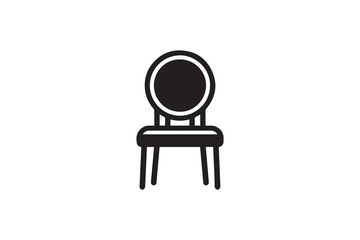 simple relaxation chair vector silhouette isolated in white background