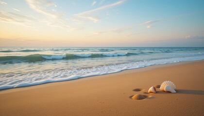 Tranquil beach sunset a gigapixel photography experience