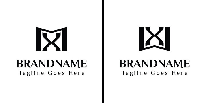 Letters MX and WX Monogram Logo, for business with MX XM WX XW initials