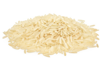 rice basmati isolated on white background