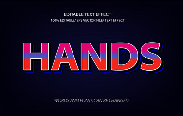 Obraz premium Hands editable text effect, 3D editable text.