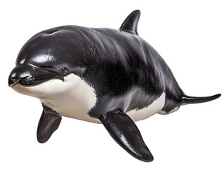 Realistic Figurine of a Dolphin Swimming in Water, Capturing the Beauty and Grace of Marine Life