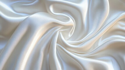 Obraz premium A white satin fabric with light streaks, creating an elegant sheen across the cloth, perfect for a luxurious background.