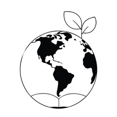 Earth Globe in different designs. World Map in circle. Earth Globes collection. World Map in modern simple styles. Earth Map, isolated on white background. Globes web icon. Vector illustration