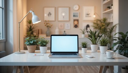 Fototapeta premium Creating a productive digital workspace at home
