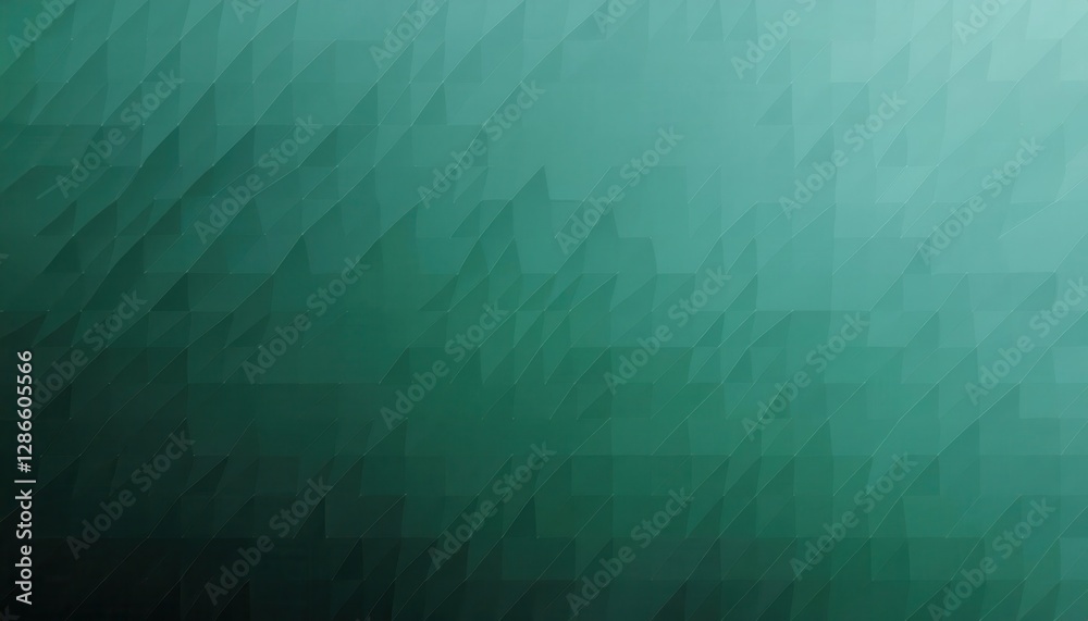 Fototapete low poly green geometric background with triangular pattern, modern abstract texture for digital design, web and print

