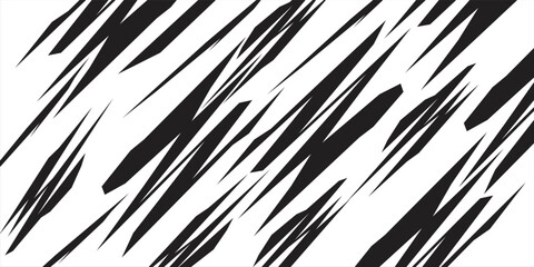 Obraz premium Abstract black and white background with spikes and zigzag line pattern