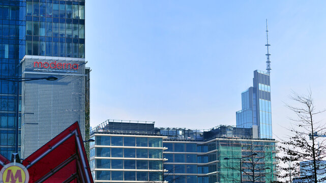 Warsaw, Poland. 22 February 2025. Construction of a modern, green, multifunctional quarter of Wola. Towarowa 22 is a city-forming project implemented by AFI Europe, Echo Investment and Archicom.