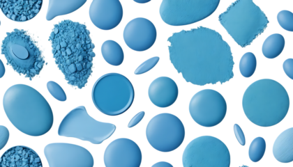  Blue mandala featuring a radiant yellow sun at the center png 